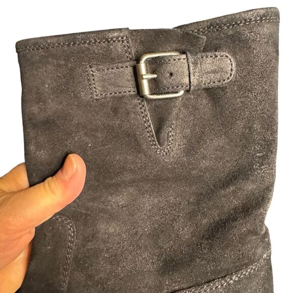 Slouchy Suede Black J. Crew Women's Langston Ankle Boots Size 7 - Picture 6 of 10